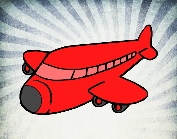 Desenho Avião boeing pintado por carlos123