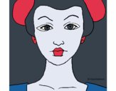 Desenho Cara de geisha pintado por ceciliaz