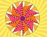 Desenho Mandala sol triangular pintado por FranCamar
