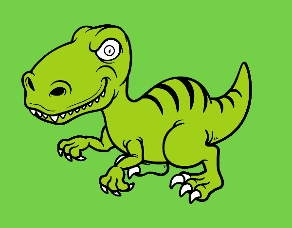 Desenho Dinossauro velociraptor pintado por MiguelDudu