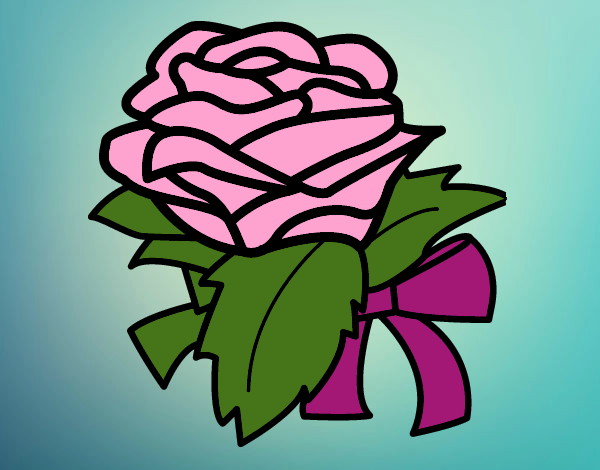 Desenho Rosa, flor pintado por Sillvana