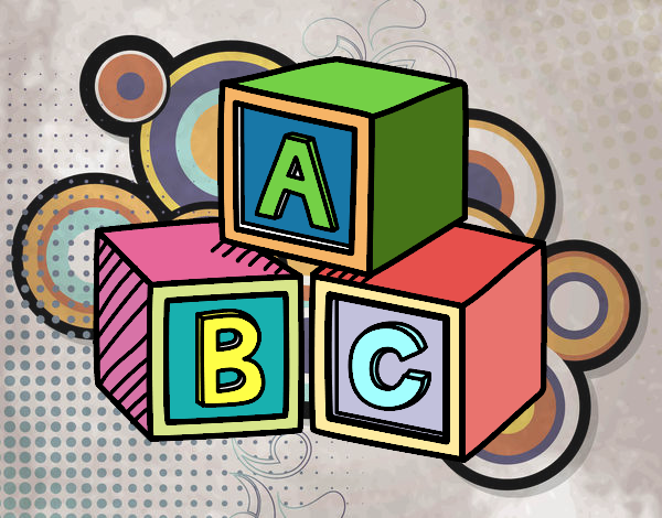 Desenho Cubos educacionais ABC pintado por MiguelDudu