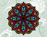 Desenho Mandala para a concentração pintado por Polly_Leti