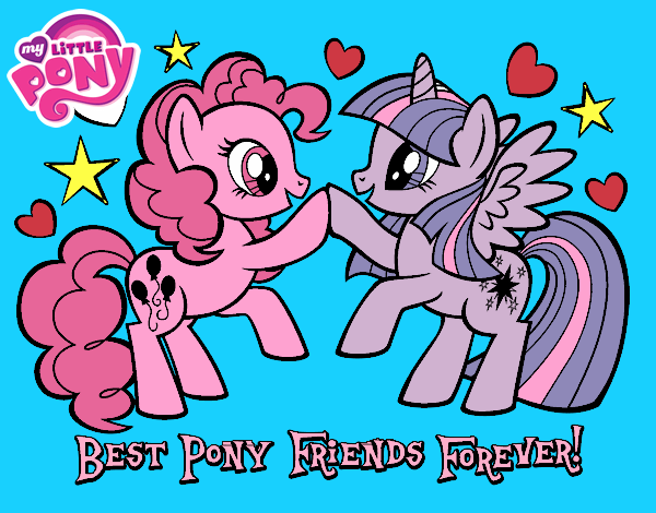 Desenho  Pony Melhores amigos para sempre pintado por WalVivi