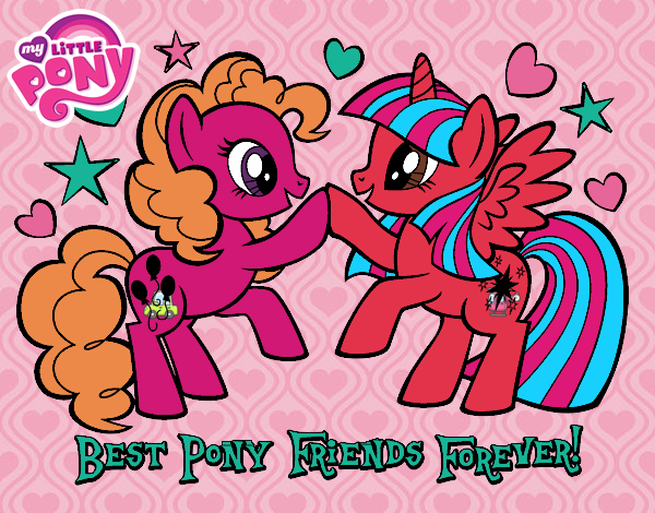 Desenho  Pony Melhores amigos para sempre pintado por Rosemeir
