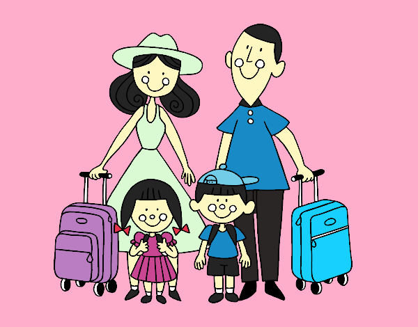 Desenho Uma família de férias pintado por ReehBity