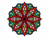 Desenho Mandala para a concentração pintado por bfca