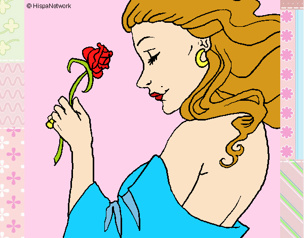 Princesa com uma rosa