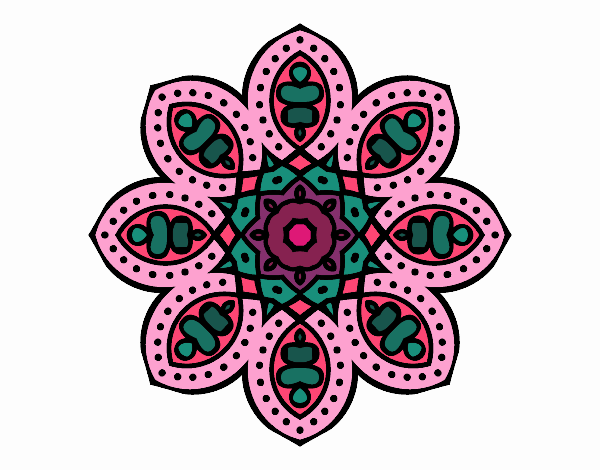 Desenho Mandala árabe pintado por teia72