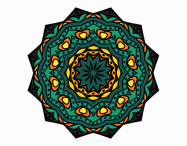 Desenho Mandala com estrato  pintado por teia72
