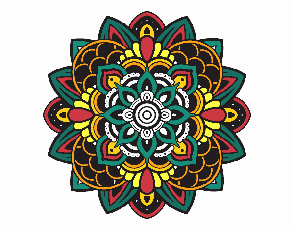 Desenho Mandala decorativa pintado por teia72