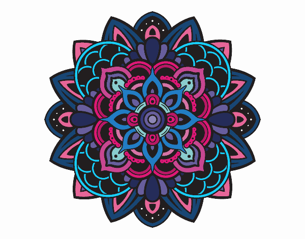 Desenho Mandala decorativa pintado por teia72