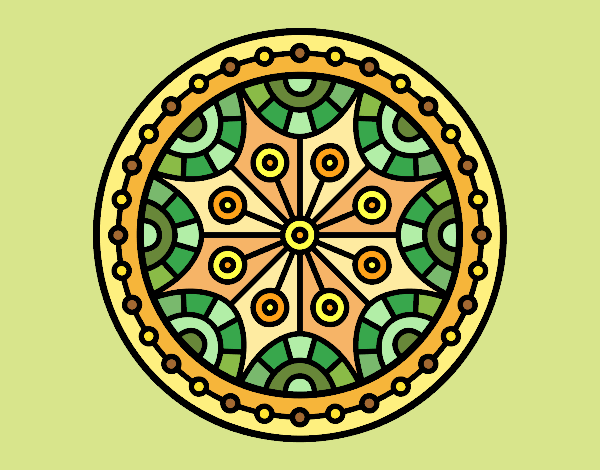 Desenho Mandala equilíbrio mental pintado por leinha