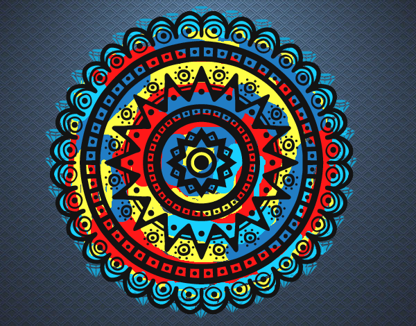 Desenho Mandala étnica pintado por ceciliaz