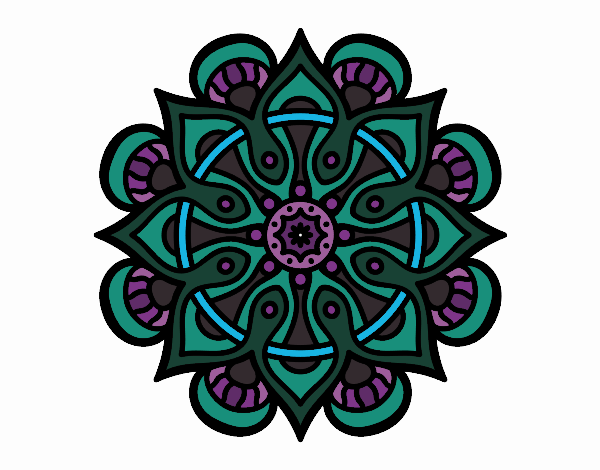 Desenho Mandala mundo árabe pintado por teia72