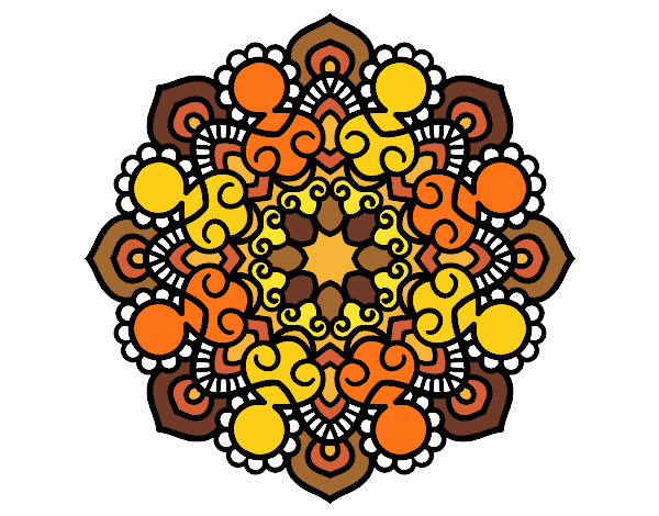 Desenho Mandala reunião pintado por teia72