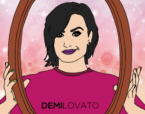Desenho Demi Lovato Popstar pintado por Juliaespin