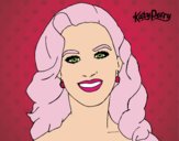 Desenho Katy Perry primeiro plano pintado por Juliaespin