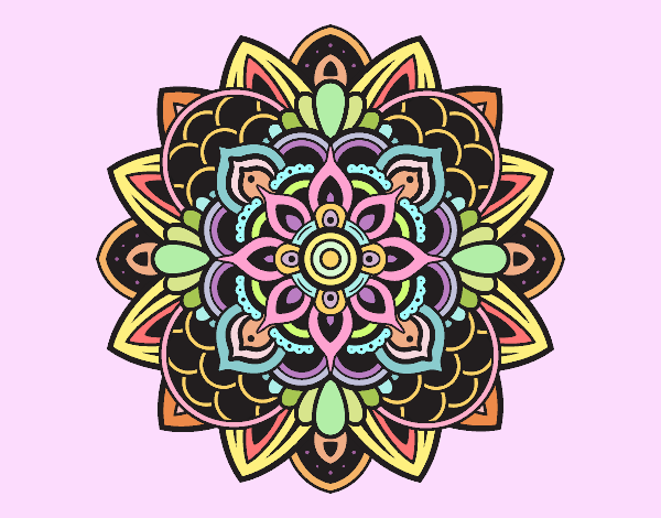 Desenho Mandala decorativa pintado por ceciliaz