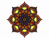 Desenho Mandala flor de fogo pintado por teia72