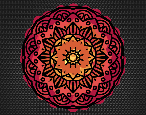 Desenho Mandala modernista pintado por ceciliaz