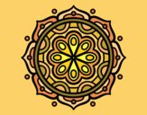 Desenho Mandala para meditar pintado por leinha