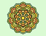 Desenho Mandala pétalas de flores pintado por leinha