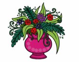 Desenho Um vaso com flores pintado por Fernanda21