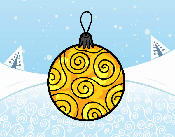 Desenho Bola decorada da árvore de Natal pintado por ceciliaz