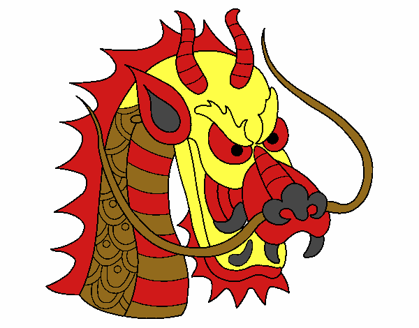 Desenho Cabeça de dragão pintado por Diego7