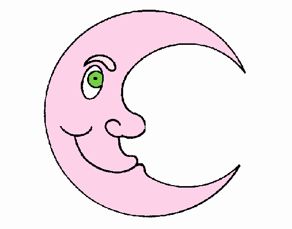 Desenho Lua pintado por m28castro