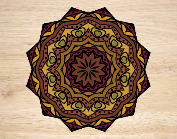 Desenho Mandala com estrato  pintado por ceciliaz