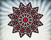 Desenho Mandala estrela pintado por Craudia
