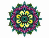 Desenho Mandala flash floral pintado por teia72