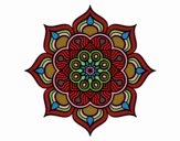 Desenho Mandala flor de fogo pintado por m28castro
