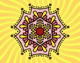 Desenho Mandala flor simétrico pintado por m28castro