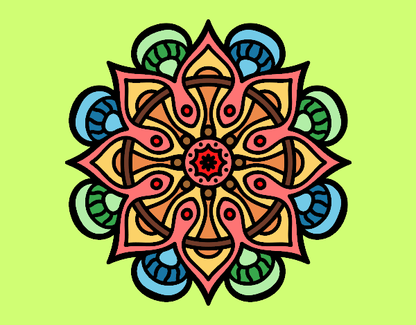 Desenho Mandala mundo árabe pintado por leinha