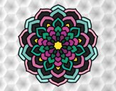 Desenho Mandala pétalas de flores pintado por teia72