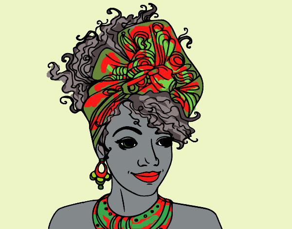 Desenho Mulher africana pintado por ceciliaz