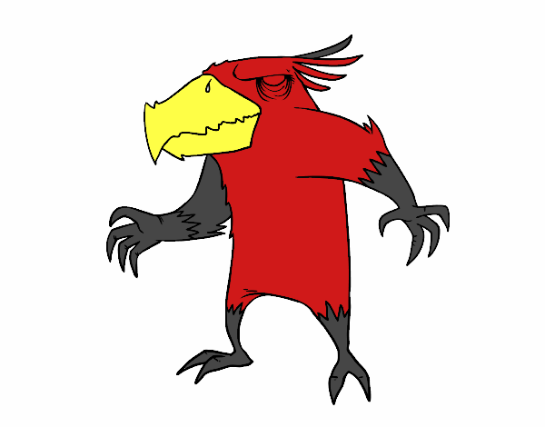 Desenho Pássaro monstro maligno pintado por Diego7