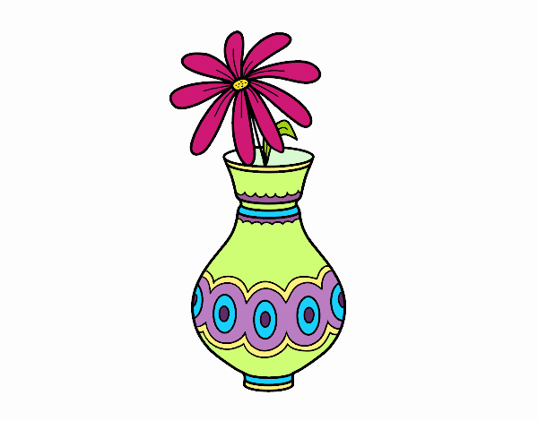 Desenho Uma flor em um vaso pintado por JuliaReis