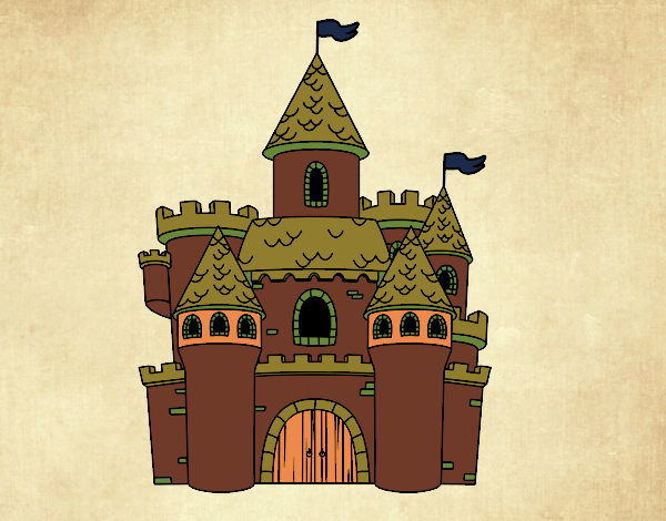 Desenho Castelo da fantasia pintado por isalu