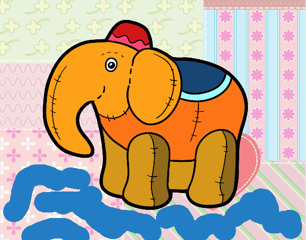 Desenho Elefante de pano pintado por m28castro