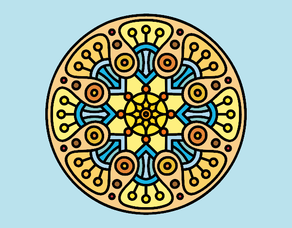 Desenho Mandala crop circle pintado por leinha