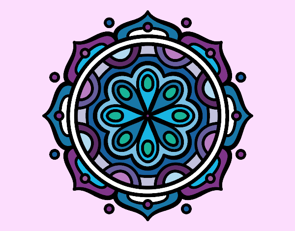 Desenho Mandala para meditar pintado por CLAUDIAG