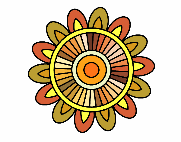 Desenho Mandala solar pintado por CLAUDIAG