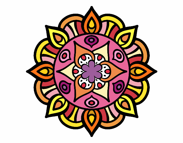 Desenho Mandala vida vegetal pintado por CLAUDIAG