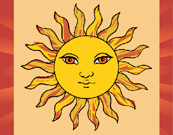 Desenho Sol pintado por Craudia