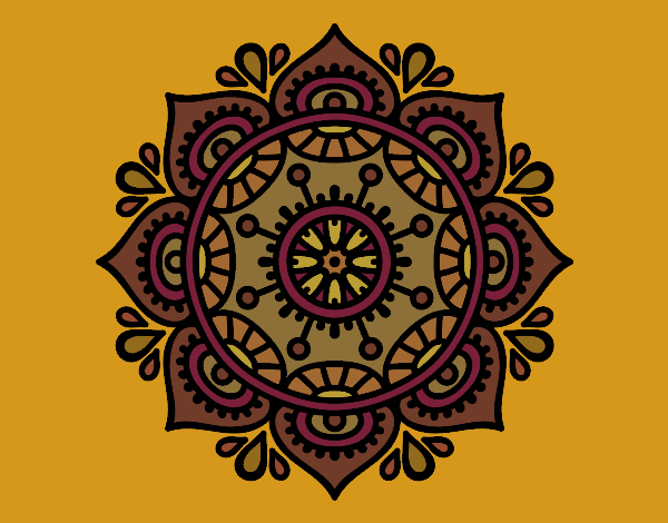 Desenho Mandala para relaxar pintado por ceciliaz