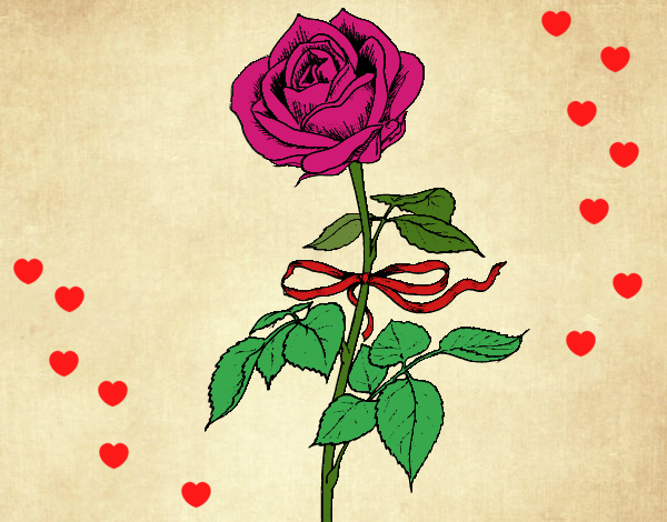 Desenho Uma rosa pintado por Sillvana